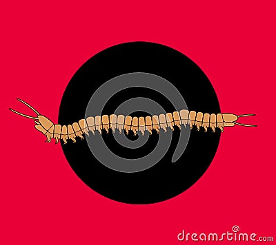 Millipede Worm Vector Illustration