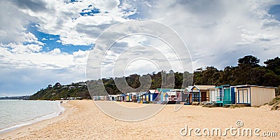 Mills Beach in Mornington Stock Photo