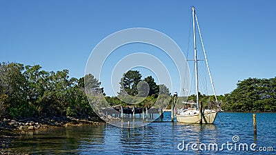 Milnthorpe Quay in Golden Bay region, New Zealand Stock Photo