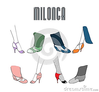 Milonga poster Vector Illustration
