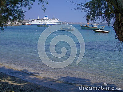 Milos island in greece, kleftiko bay rock caves, sea swimming sailing in summer holidays Editorial Stock Photo