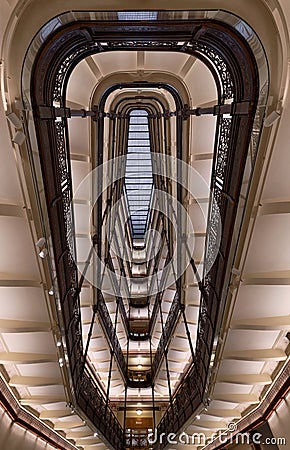 Milwaukee City Hall interior and ceiling Editorial Stock Photo