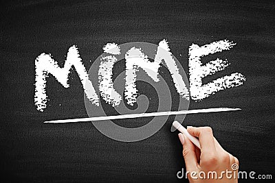 MIME Multipurpose Internet Mail Extensions - Internet standard that extends the format of email messages to support text in Stock Photo