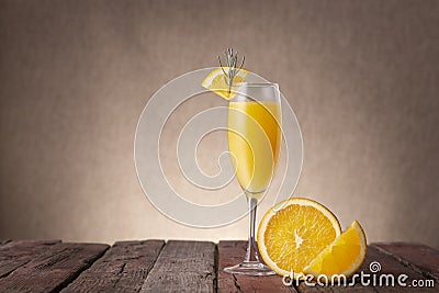 Mimosa cocktail Stock Photo