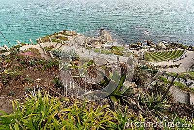 Minack Theatre Open Air in South Cornwall, England Editorial Stock Photo