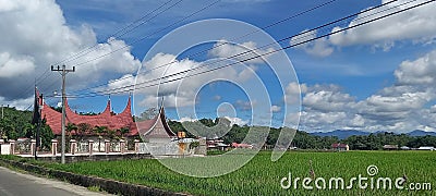 Minangkabau traditional house Editorial Stock Photo