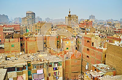 The residential high-rises of Al-Sayeda Zeinab district, Cairo, Egypt Stock Photo