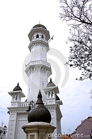 Minaret of Kapitan Kling Mosque Stock Photo