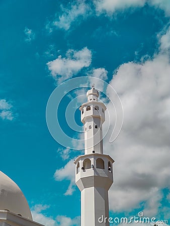 A minaret of the Omar Ibn Al-Khattab Mosque, inaugurated in 1983 - Foz do Iguacu has the largest arab muslim community in Brazil Stock Photo