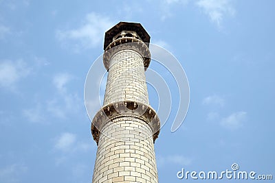 Minaret of the Taj Mahal, Agra Stock Photo