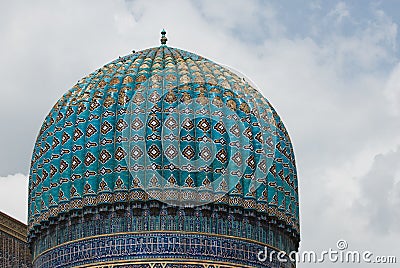 Minarets of Registan, Samarkand Stock Photo