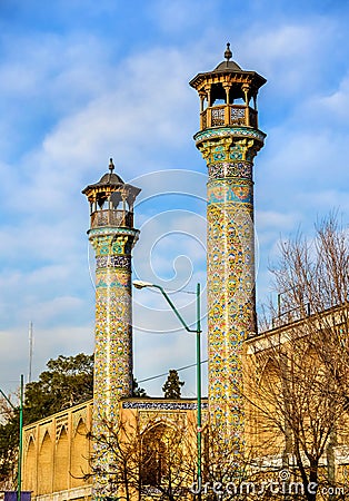 Minarets of Shahid Motahari mosque in Tehran Stock Photo