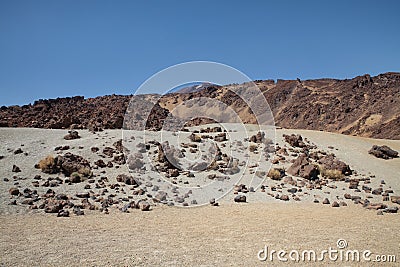 Minas de San Jose, unusual alien-like terrain surrounding Mount Teide, Tenerife, Spain Stock Photo