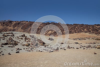 Minas de San Jose, unusual alien-like terrain surrounding Mount Teide, Tenerife, Spain Stock Photo
