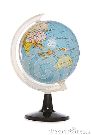 Minature world globe Stock Photo