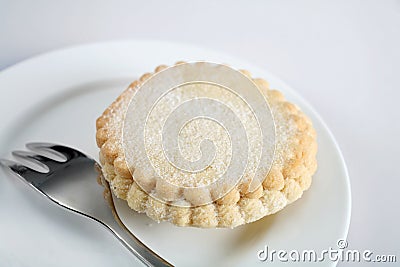 Mince pie with fork Stock Photo