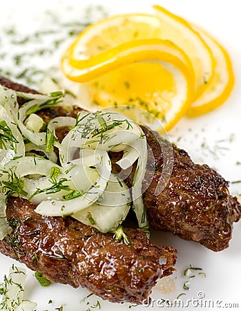 Minced mutton chops, macro Stock Photo