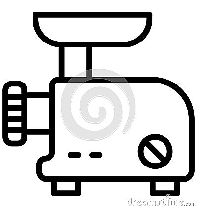 Mincer Machine Isolated Vector icon which can be easily modified or edit Vector Illustration