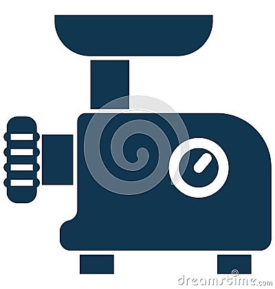Mincer Machine Isolated Vector icon which can be easily modified or edit Vector Illustration