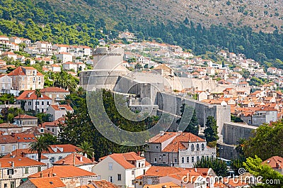 Minceta tower in Dubrovnik old town Stock Photo