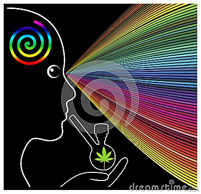 Mind Expanding Cannabis Stock Photo