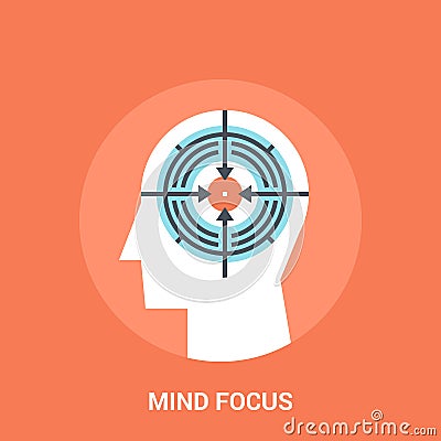Mind focus icon concept Vector Illustration