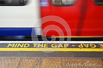 Mind the gap Editorial Stock Photo