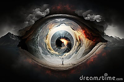 mind of god, seen through the lens of abstract and surreal images Stock Photo