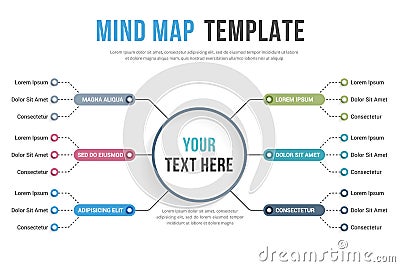 Mind Map Template Vector Illustration