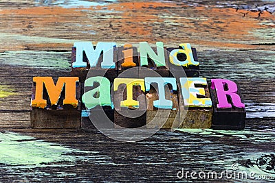 Mind matter brain health science medical anatomy education knowledge psychology power Stock Photo