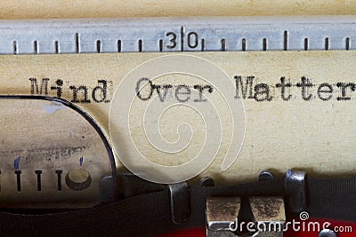 Mind over matter Stock Photo