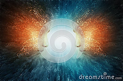 Mind power abstract Stock Photo