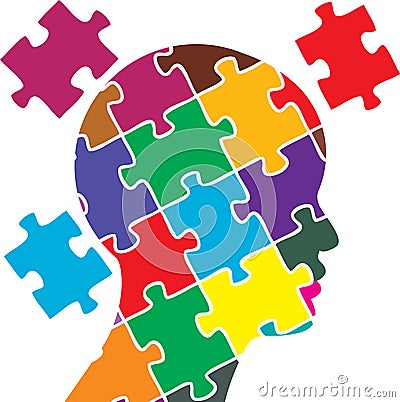 Mind puzzle Vector Illustration