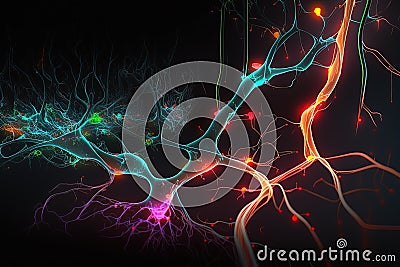 The Mind's Highway: Understanding Brain Neuronal NetworksFunction background Stock Photo