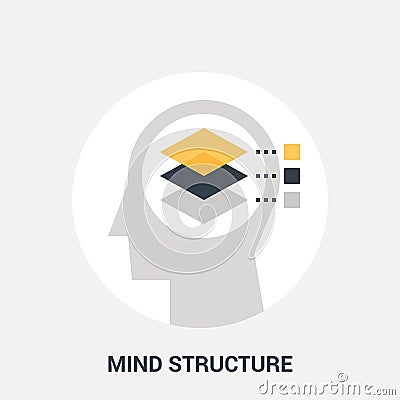 Mind structure icon concept Vector Illustration