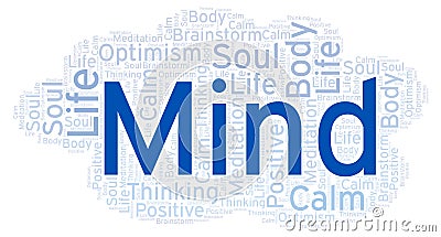 Mind word cloud. Stock Photo