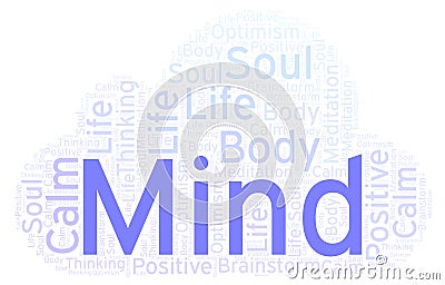 Mind word cloud. Stock Photo