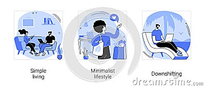 Mindful lifestyle abstract concept vector illustrations. Vector Illustration