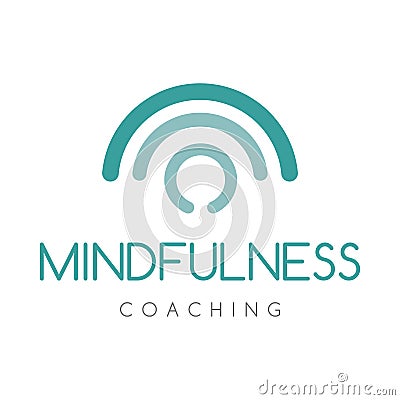 Mindfulness coaching logo company, Coaching logo business concept Vector Illustration