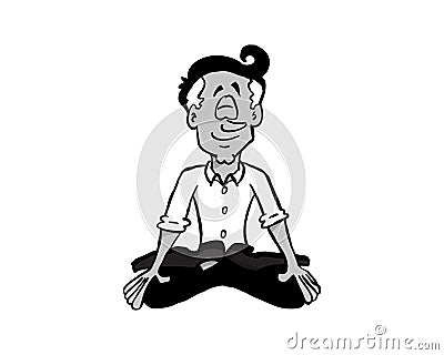 0003 Mindfulness Manuel BW Stock Photo