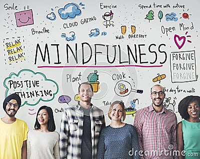 Mindfulness Optimism Relax Harmony Concept Stock Photo