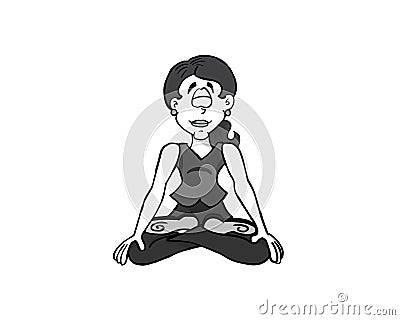 0003 Mindfulness Sophie bw Stock Photo