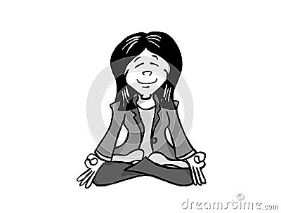 0003 Mindfulness Ji BW Stock Photo