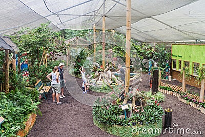 People visit Mariposario The Butterfly House Editorial Stock Photo