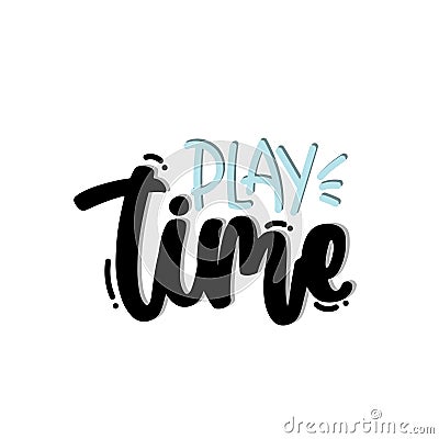 play time lettering Vector Illustration