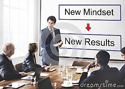 Mindset Opposite Positivity Negativity Thinking Concept Stock Photo