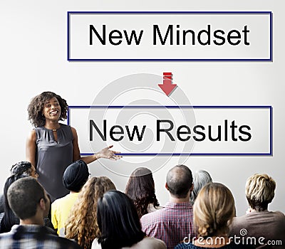 Mindset Opposite Positivity Negativity Thinking Concept Stock Photo