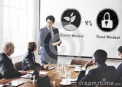 Mindset Opposite Positivity Negativity Thinking Concept Stock Photo