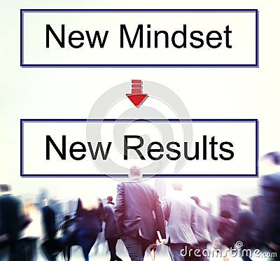 Mindset Opposite Positivity Negativity Thinking Concept Stock Photo