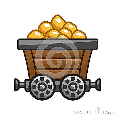 Mine cart Stock Photo